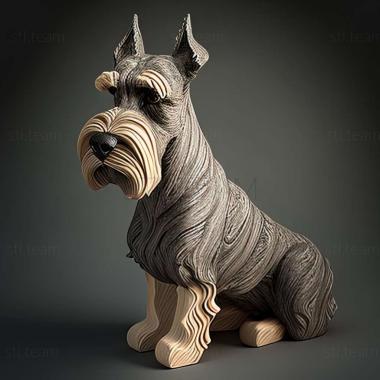 3D model Zwergschnauzer dog (STL)